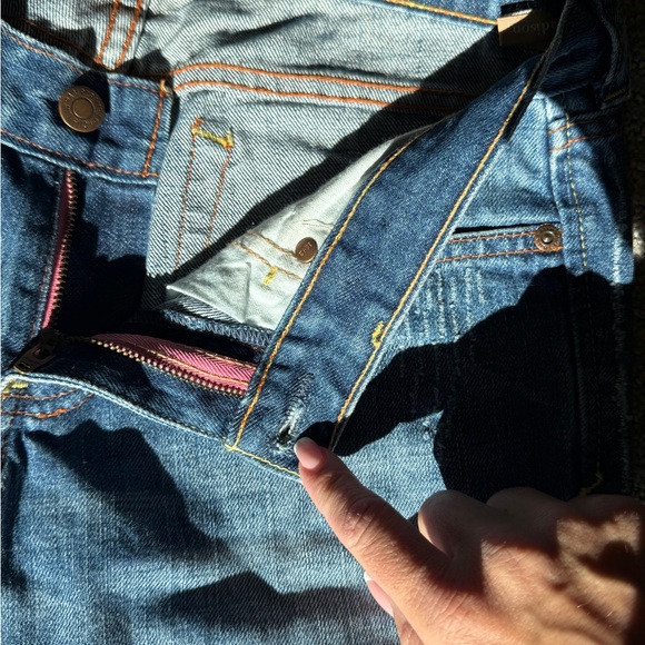 Abercrombie & Fitch Distressed Blue Flare Jeans - Picture 3 of 7